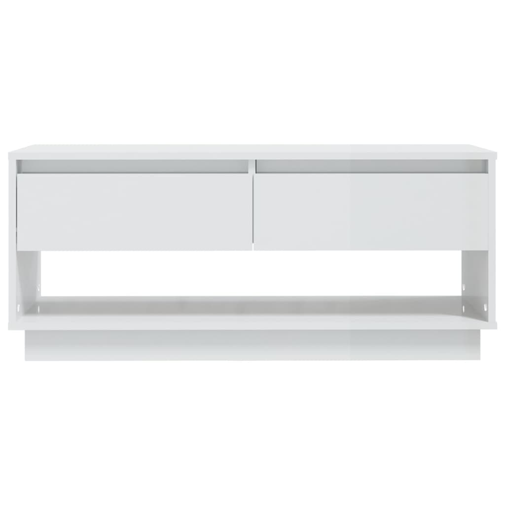 Móvel de TV 102x41x44 cm aglomerado branco brilhante