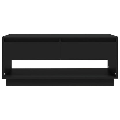 Mesa de Centro Madrid com 2 Gavetas de 102 cm - Preto - Design Moderno