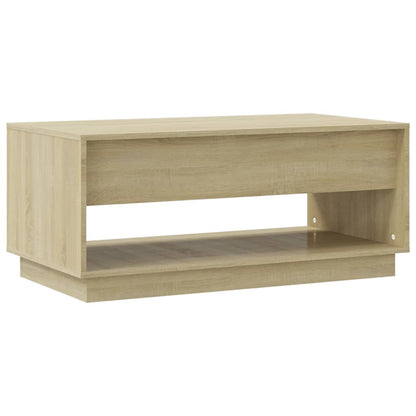 Mesa de Centro Madrid com 2 Gavetas de 102 cm - Carvalho - Design Moderno