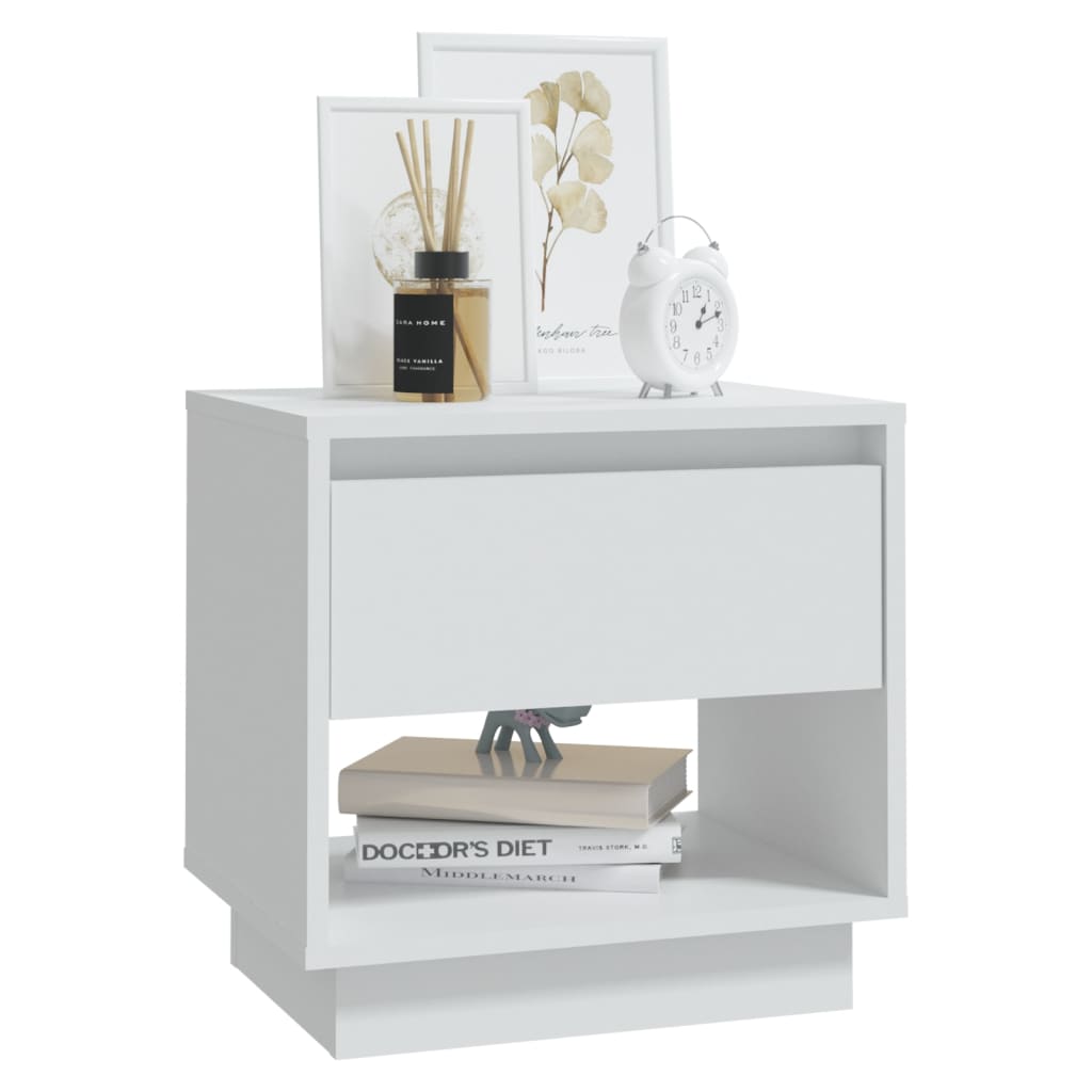 Mesa de cabeceira 45x34x44 cm contraplacado branco