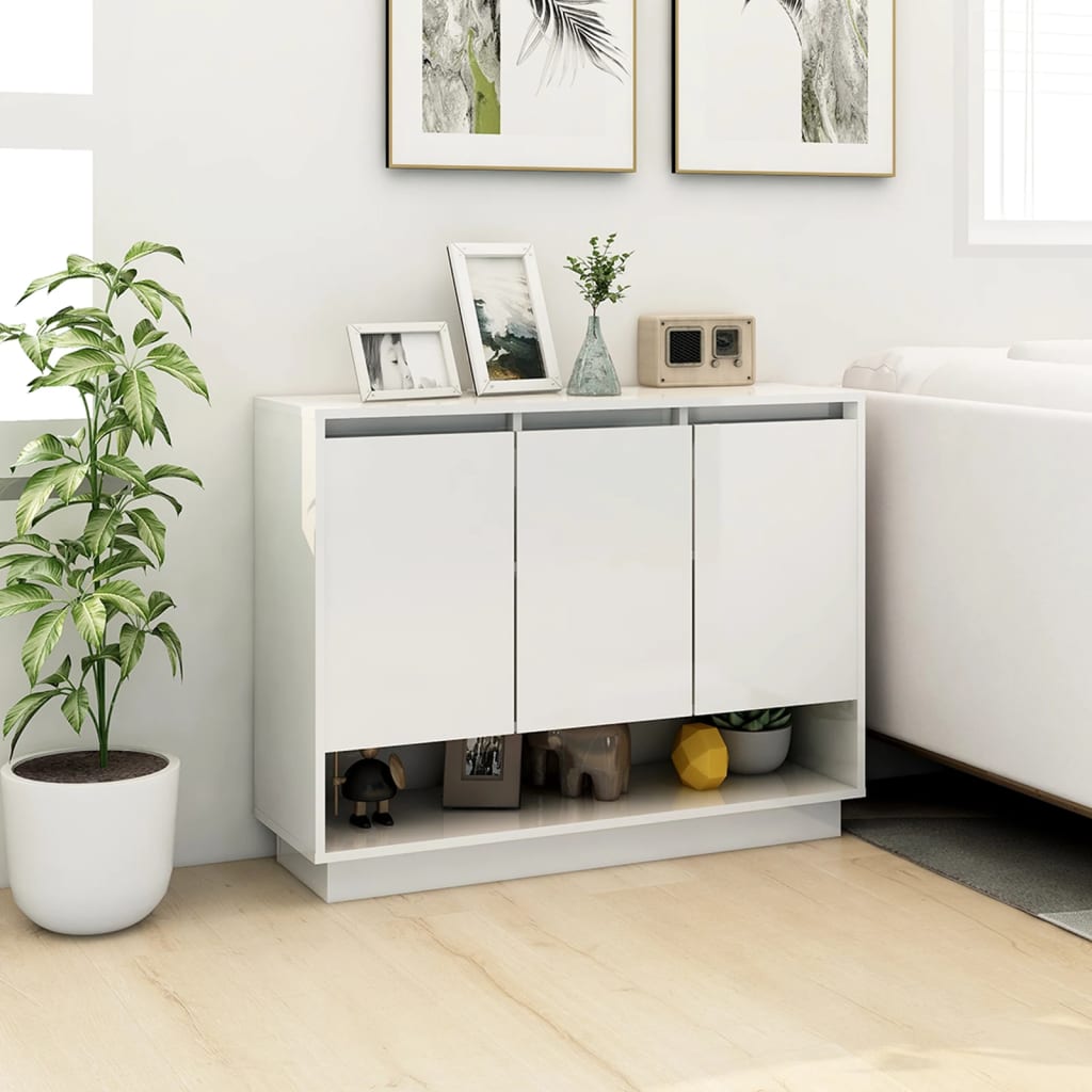 Aparador Moura de 97 cm - Branco - Design Moderno