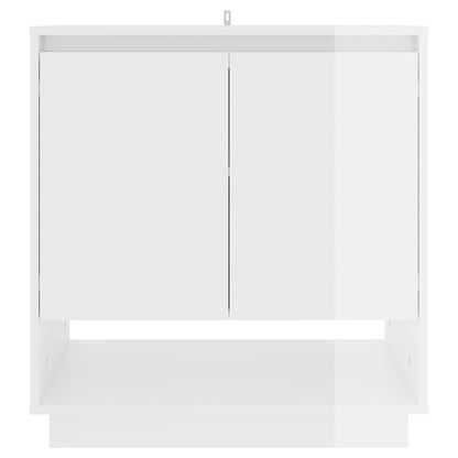 Aparador Moura de 2 Portas de 70 cm - Branco Brilhante  - Design Nórdico