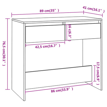 Mesa consola 89x41x76,5 cm aço preto