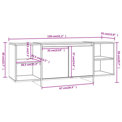 Móvel de TV Endy com 2 Portas de 130cm - Branco - Design Moderno