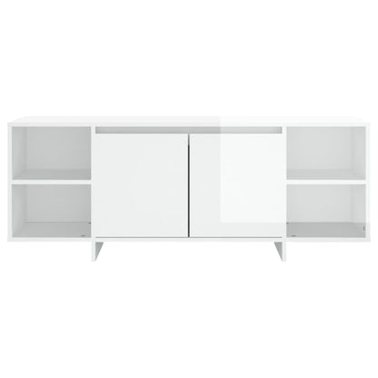 Móvel de TV Endy com 2 Portas de 130cm - Branco Brilhante - Design Moderno