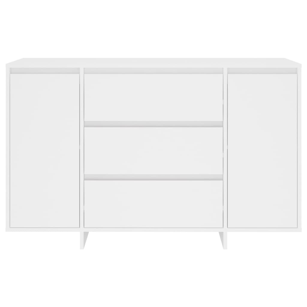 Aparador Endy com 3 Gavetas de 120 cm - Branco - Design Moderno