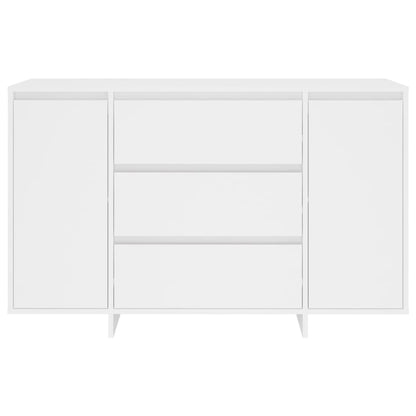 Aparador Endy com 3 Gavetas de 120 cm - Branco - Design Moderno