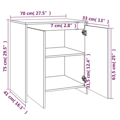 Aparador Endy com 2 Portas de 70 cm - Branco - Design Moderno