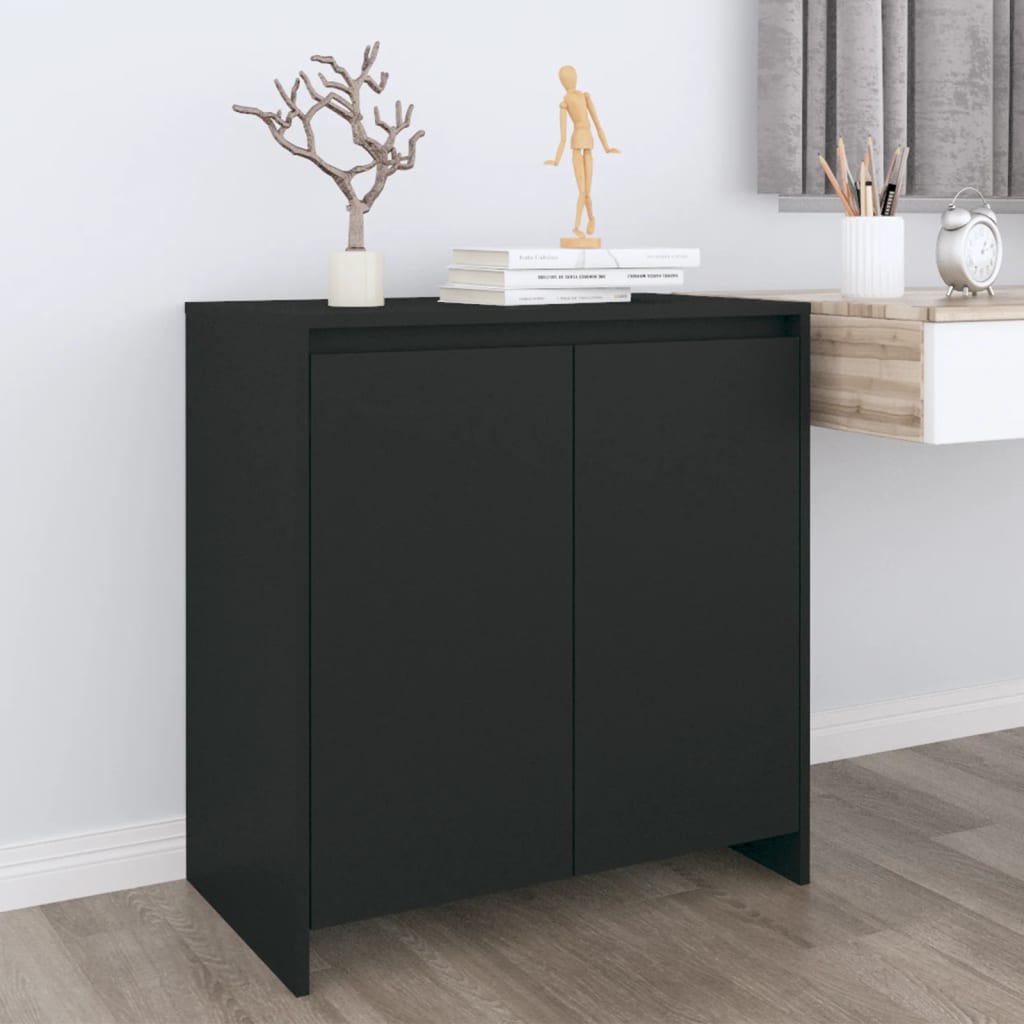 Aparador Endy com 2 Portas de 70 cm - Preto - Design Moderno