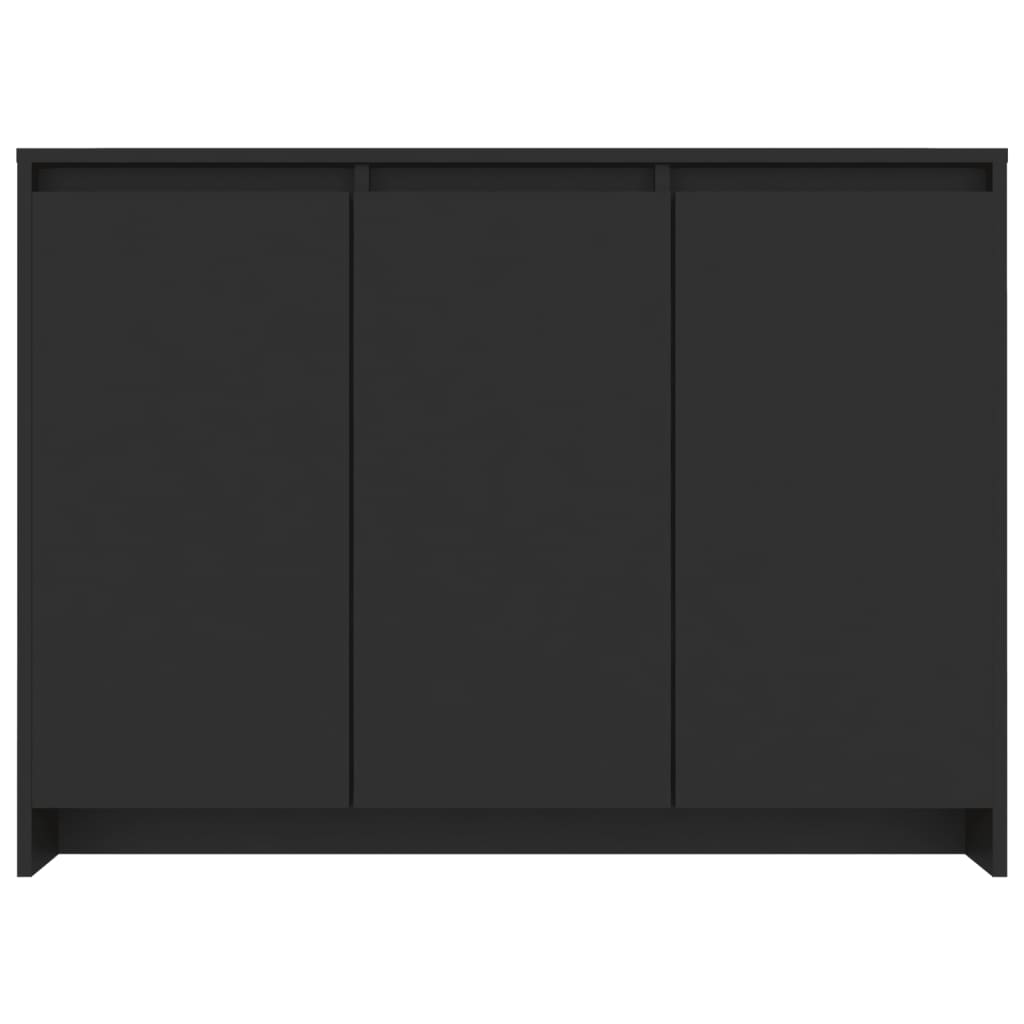 Aparador Endy de 3 Portas de 102 cm - Preto - Design Moderno