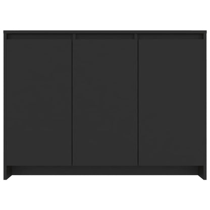 Aparador Endy de 3 Portas de 102 cm - Preto - Design Moderno