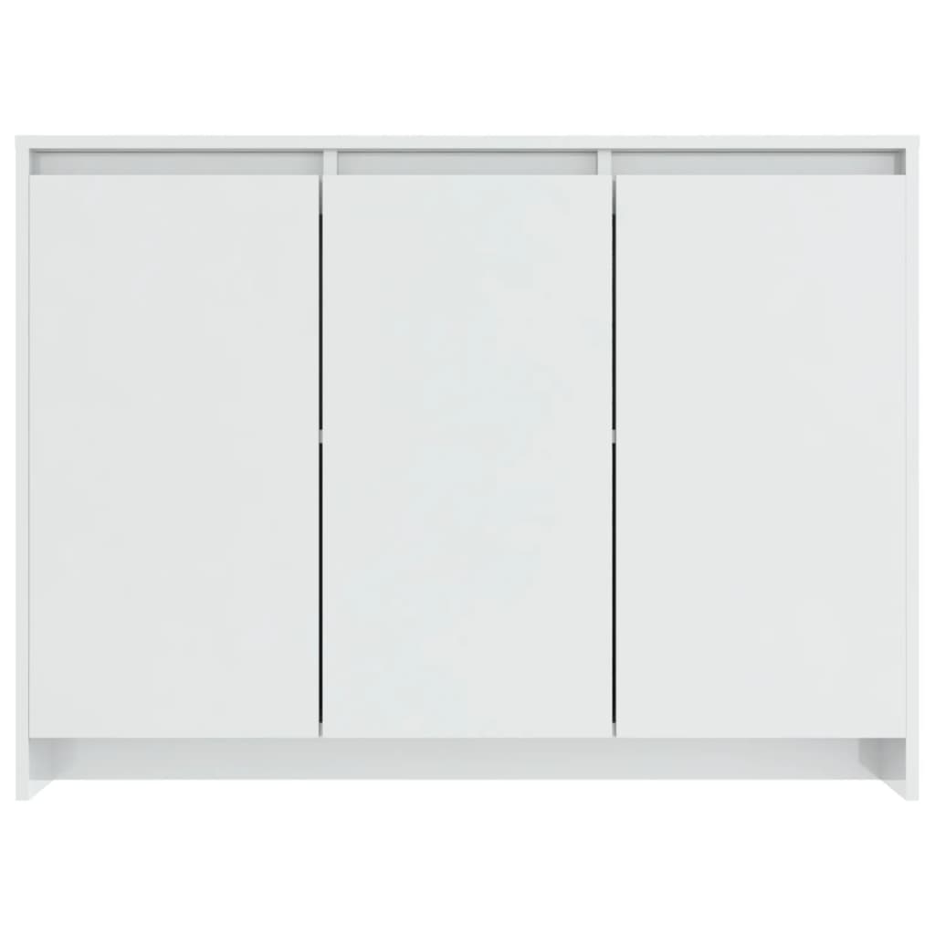 Aparador Endy de 3 Portas - Branco Brilhante - Design Moderno