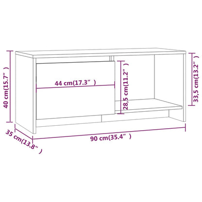 Móvel de TV 90x35x40 cm aglomerado cor carvalho sonoma