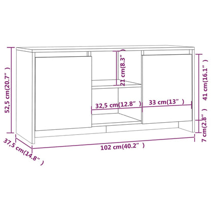 Móvel de TV 102x37,5x52,5 cm aglomerado branco