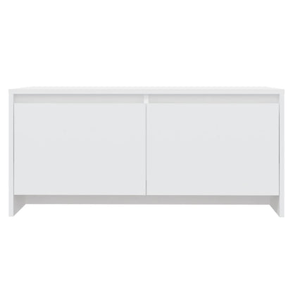 Mesa de Centro com 2 Gavetas - Branco - Design Nórdico