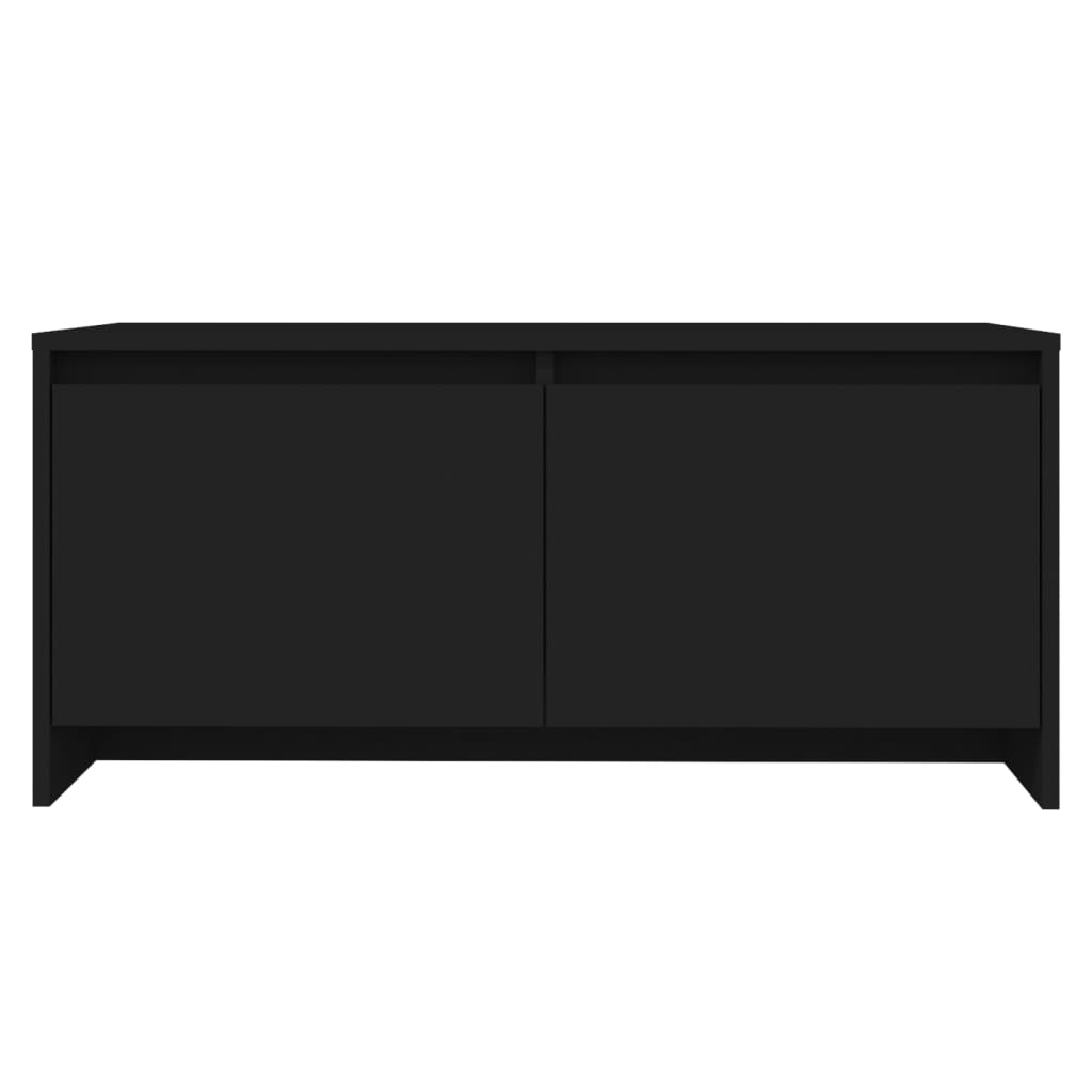 Mesa de Centro com 2 Gavetas - Preto - Design Nórdico