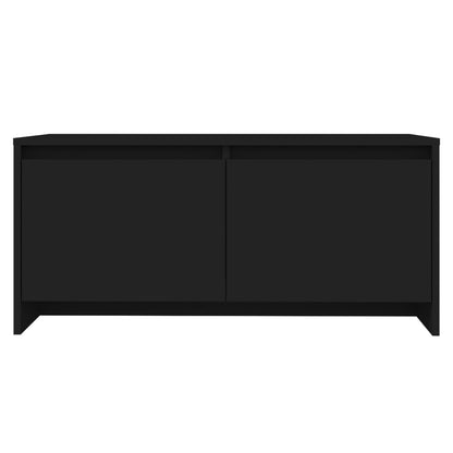 Mesa de Centro com 2 Gavetas - Preto - Design Nórdico