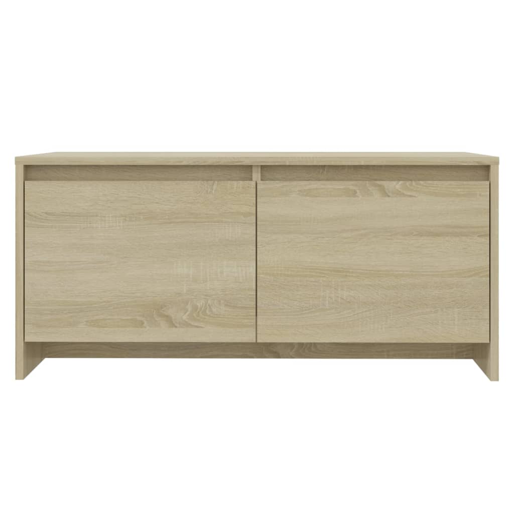 Mesa de Centro com 2 Gavetas - Carvalho - Design Nórdico