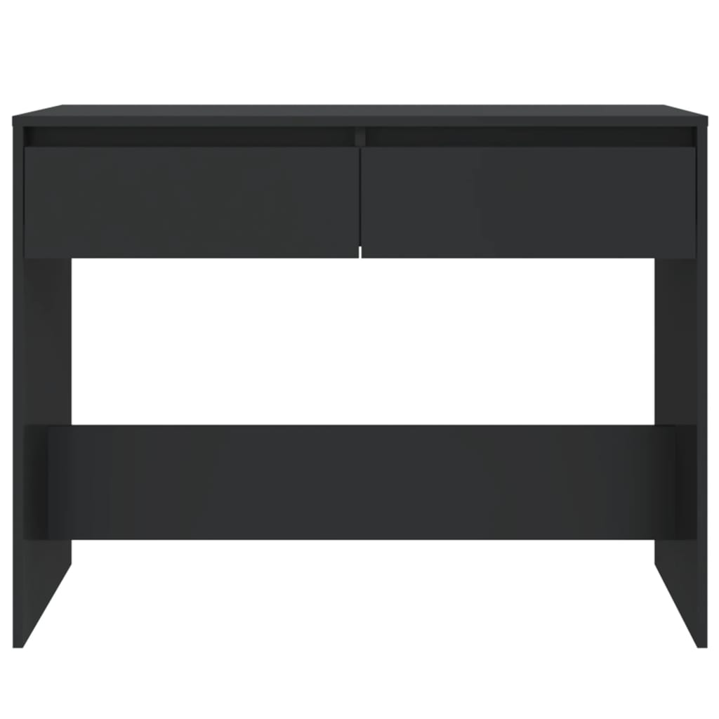 Consola de Entrada Gérard - 100x35x76,5 cm - Com 2 Gavetas - Aglomerado - Cor Preto - Design Minimalista