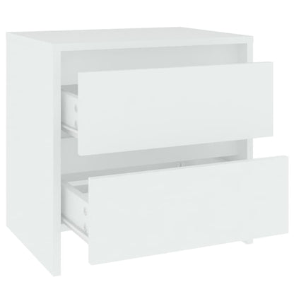 Mesas de cabeceira 2 pcs 45x34,5x44,5 cm aglomerado branco