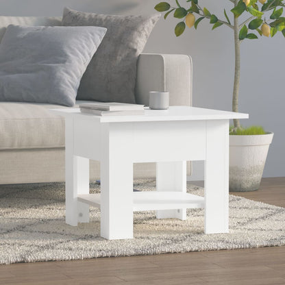 Mesa de centro 55x55x42 cm contraplacado branco