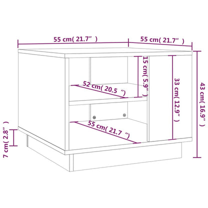 Mesa de centro 55x55x43 cm aglomerado branco