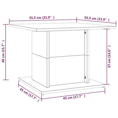 Mesa de centro 55,5x55,5x40 cm contraplacado branco