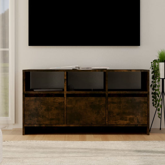 Móvel de TV Endy com 3 Gavetas e Compartimentos de 102 cm - Madeira Rústica - Design Nórdico