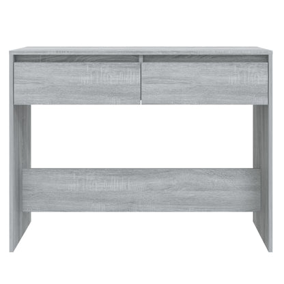 Consola de Entrada Gérard - 100x35x76,5 cm - Com 2 Gavetas - Aglomerado - Cor Cinzento Sonoma - Design Minimalista