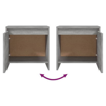 Mesa de Cabeceira Tolie - Cinzento - Design Moderno