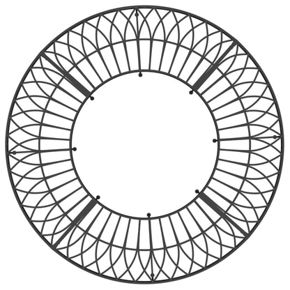 Banco para árvore redondo Ø160 cm aço preto