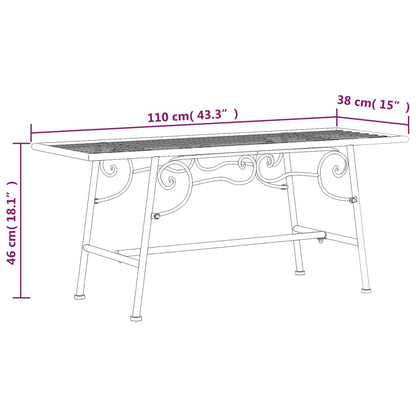 Banco para árvore 110 cm aço preto