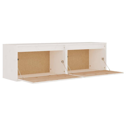 Armários de parede 2 pcs 60x30x35 cm pinho maciço branco