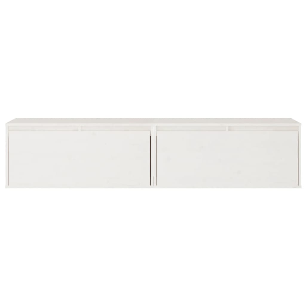 Armários de parede 2 pcs 80x30x35 cm pinho maciço branco