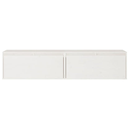 Armários de parede 2 pcs 80x30x35 cm pinho maciço branco