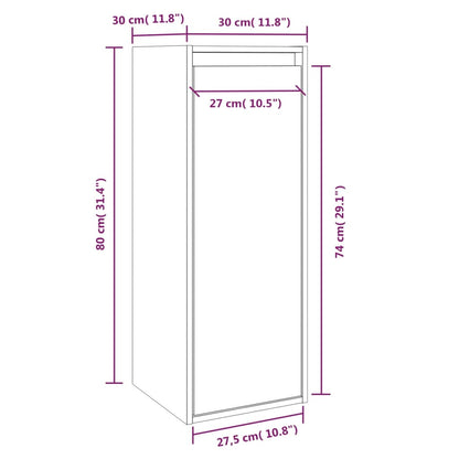 Mesas de cabeceira 2 pcs 30x30x80 cm pinho maciço branco