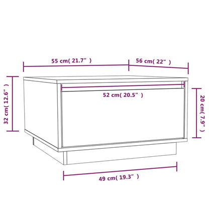 Mesa de centro 55x56x32 cm pinho maciço