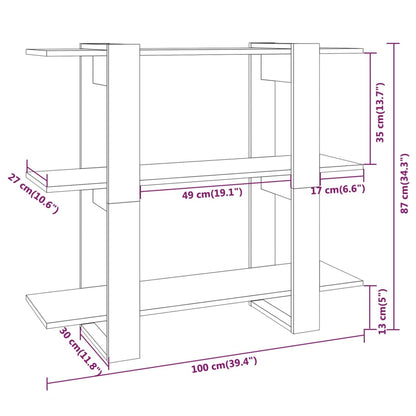 Estante/divisória 100x30x87 cm cor cinzento cimento