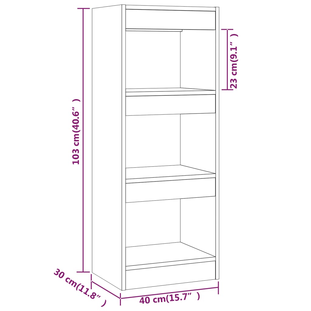 Estante/divisória 40x30x103 cm contraplacado branco