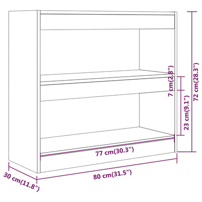 Estante/divisória 80x30x72 cm branco brilhante