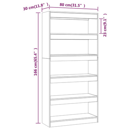 Estante/divisória 80x30x166 cm contraplacado branco