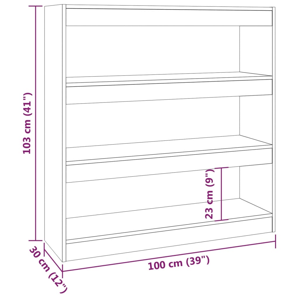 Estante/divisória 100x30x103 cm branco