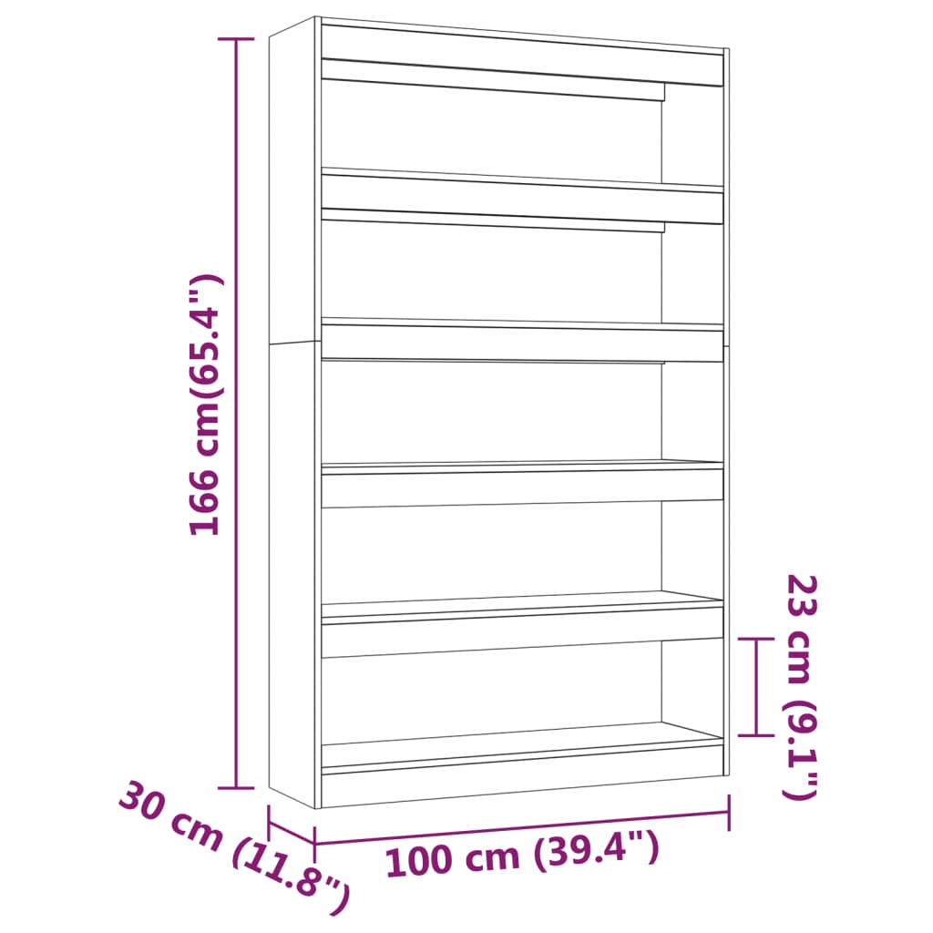 Estante/divisória 100x30x166 cm branco