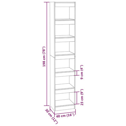 Estante/divisória 40x30x198 cm cor sonoma cinza