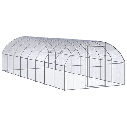 Galinheiro de exterior 3x8x2 m aço galvanizado