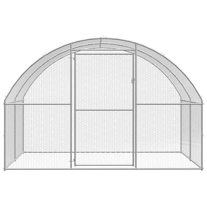 Galinheiro de exterior 3x8x2 m aço galvanizado