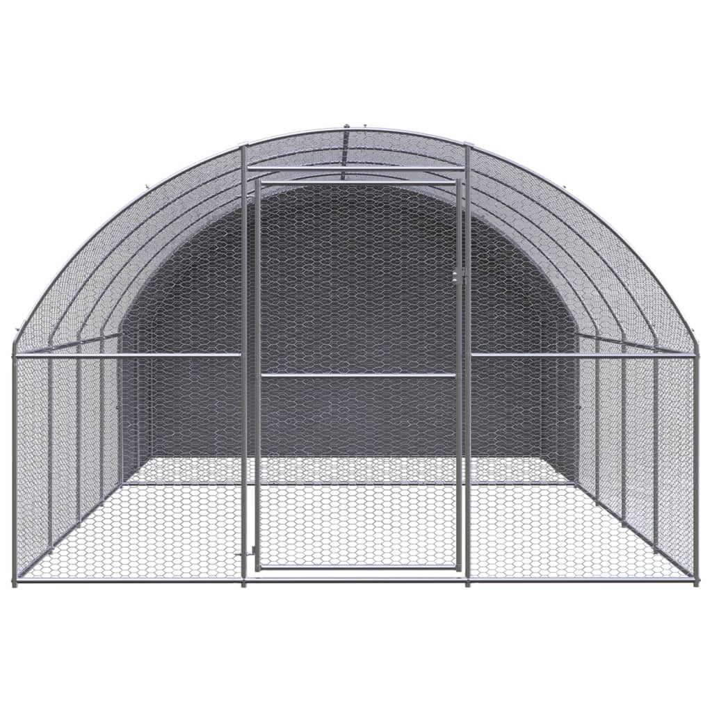 Galinheiro de exterior 3x4x2 m aço galvanizado