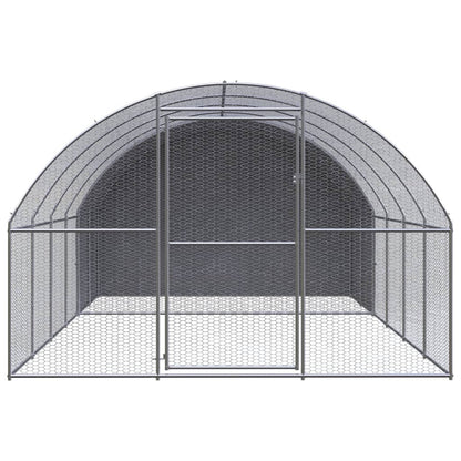 Galinheiro de exterior 3x4x2 m aço galvanizado