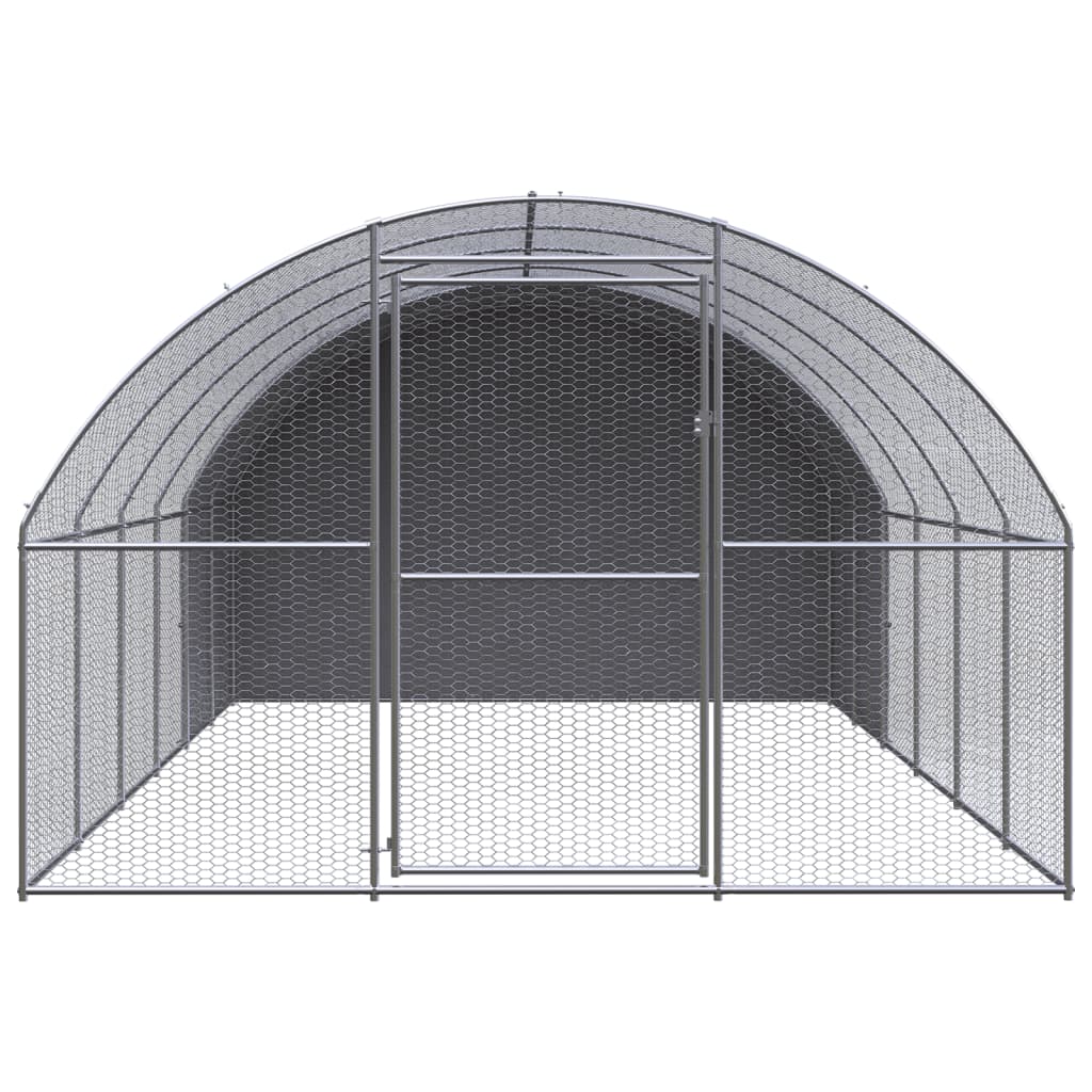 Galinheiro de exterior 3x6x2 m aço galvanizado