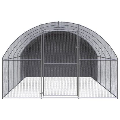 Galinheiro de exterior 3x6x2 m aço galvanizado